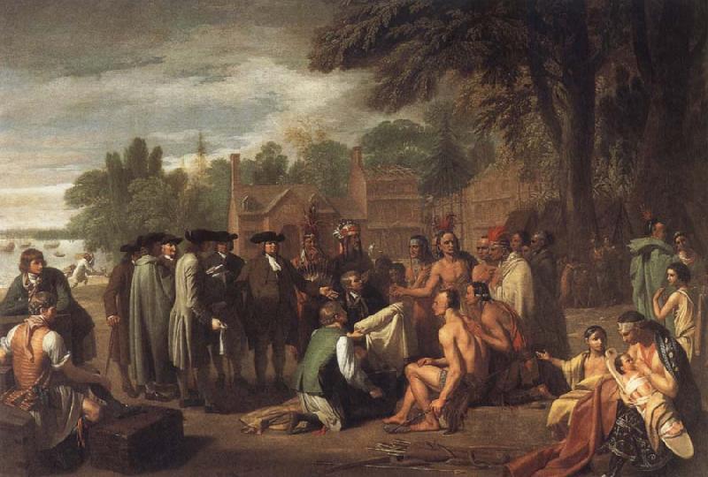 Benjamin West Penn-s Treaty with the Indians oil painting image